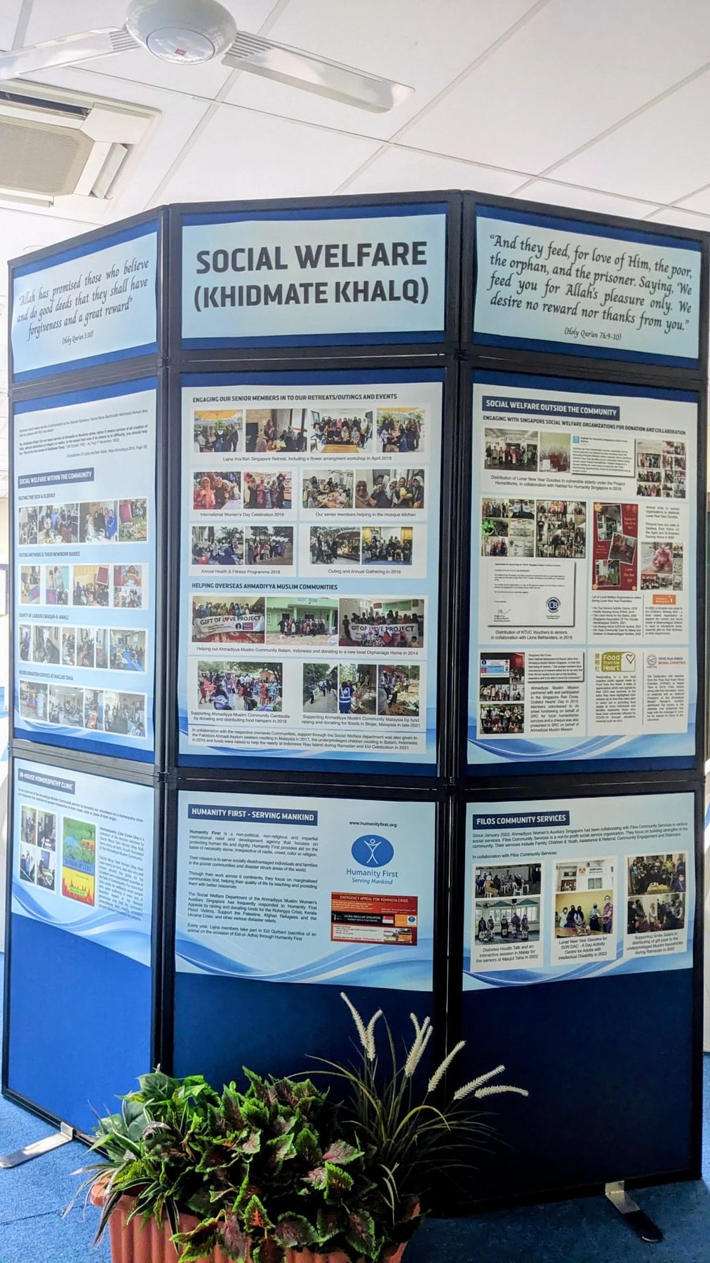 Social welfare, with photographs from the work.